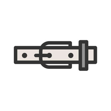 Belt, leather, buckle icon vector image. Can also be used for Mens Accessories. Suitable for web apps, mobile apps and print media.のイラスト素材