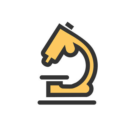 Microscope, scientific, equipment icon  image. Can also be used for education, academics and science. Suitable for use on web apps, mobile apps and print media.のイラスト素材