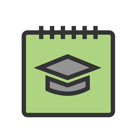 Timetable, schedule, event, notification icon image. Can also be used for education, academics and science. Suitable for use on web apps, mobile apps and print media.のイラスト素材