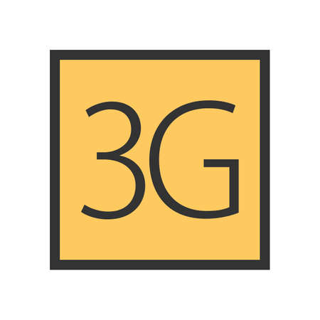3G, technology, internet icon  image. Can also be used for phone and communication. Suitable for use on web apps, mobile apps and print media.のイラスト素材