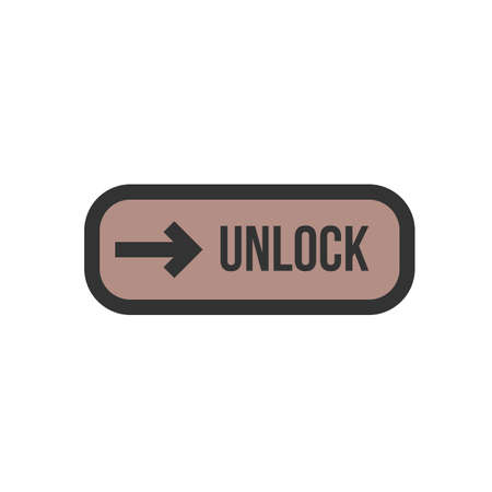 Unlock, slide, touchscreen icon  image. Can also be used for phone and communication. Suitable for use on web apps, mobile apps and print media.のイラスト素材