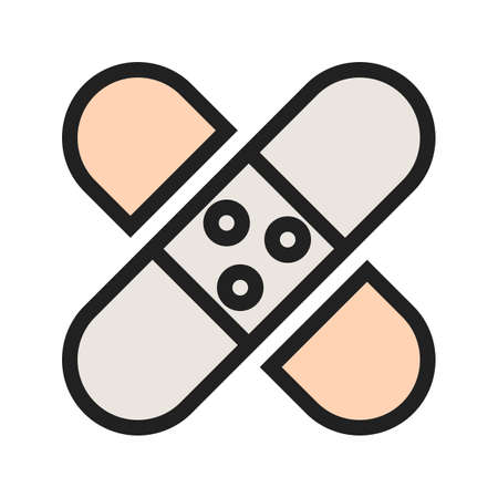 Band, aid, medical, bandage icon image. Can also be used for healthcare and medical. Suitable for mobile apps, web apps and print media.のイラスト素材