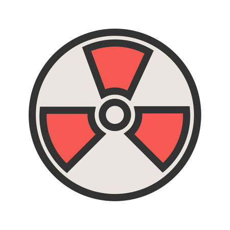 Radiation, radioactive, nuclear icon image. Can also be used for energy and technology. Suitable for web apps, mobile apps and print media.のイラスト素材
