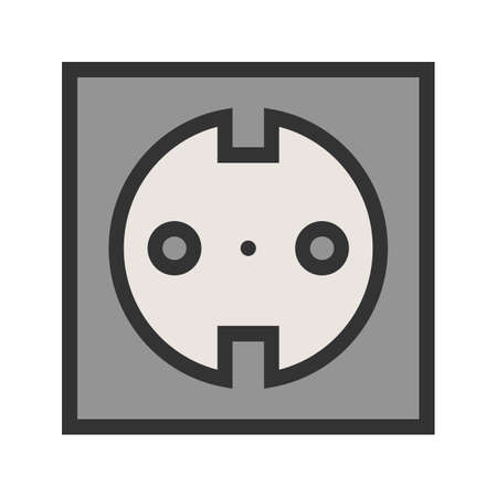 Socket, plug, outlet icon  image. Can also be used for energy and technology. Suitable for web apps, mobile apps and print media.のイラスト素材