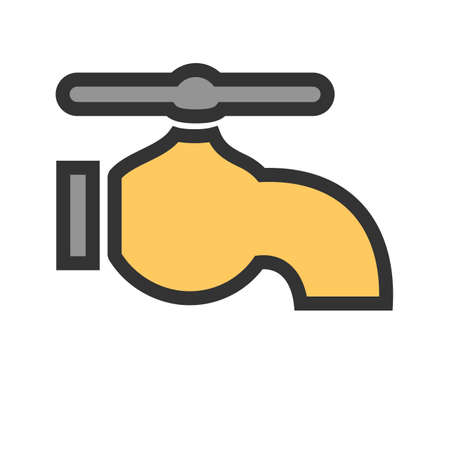 Tap, faucet, water icon image. Can also be used for energy and technology. Suitable for web apps, mobile apps and print media.のイラスト素材