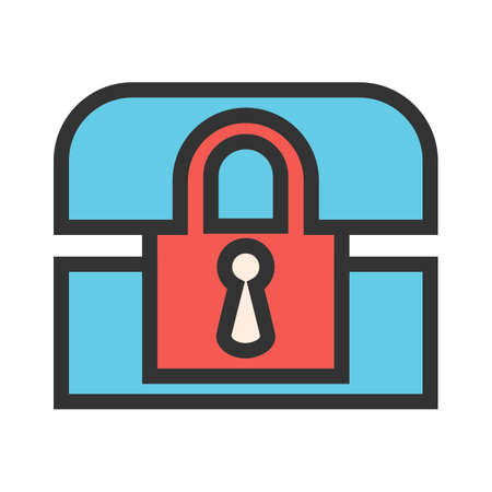 Lock box icon image vector illustrationのイラスト素材