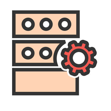 Data, server, storage icon image. Can also be used for admin dashboard. Suitable for mobile apps, web apps and print media.のイラスト素材