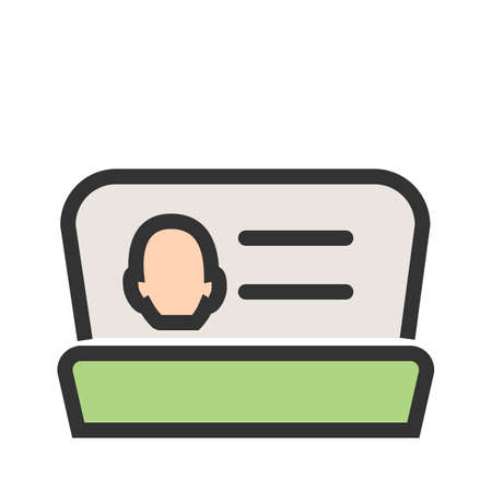 Contacts, connections, list icon image. Can also be used for admin dashboard. Suitable for mobile apps, web apps and print media.のイラスト素材