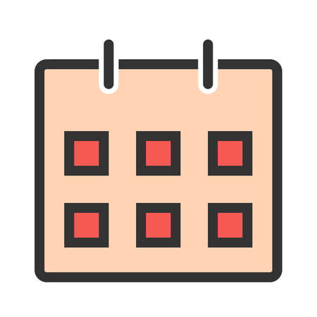 Calendar, dates, events icon image. Can also be used for admin dashboard. Suitable for mobile apps, web apps and print media.のイラスト素材