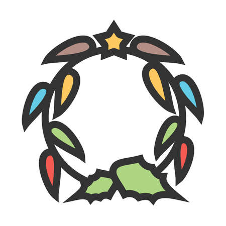 Christmas, new year, celebration icon image. Can also be used for Christmas, celebrations, observances and holidays. Suitable for use on web apps, mobile apps and print media.のイラスト素材