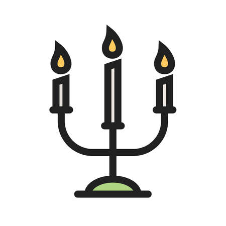 Candle, stand, flame icon image. Can also be used for Easter, celebration, observances and holidays. Suitable for mobile apps, web apps and print media.のイラスト素材