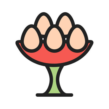 Egg, holder, carton icon image. Can also be used for Easter, celebration, observances and holidays. Suitable for mobile apps, web apps and print media.のイラスト素材