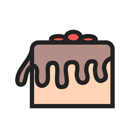 Cake, celebration, birthday icon image. Can also be used for Easter, celebration, observances and holidays. Suitable for mobile apps, web apps and print media.のイラスト素材