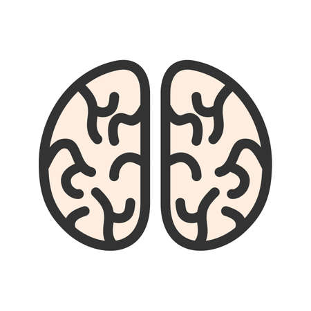 Brain, head, skull icon image. Can also be used for Halloween, celebration, observances and holidays. Suitable for mobile apps, web apps and print media.のイラスト素材