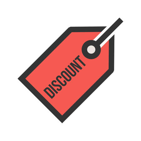 Discount, tag, offer, label, sold icon image. Can also be used for eCommerce, shopping, business. Suitable for use on web apps, mobile apps and print media.のイラスト素材