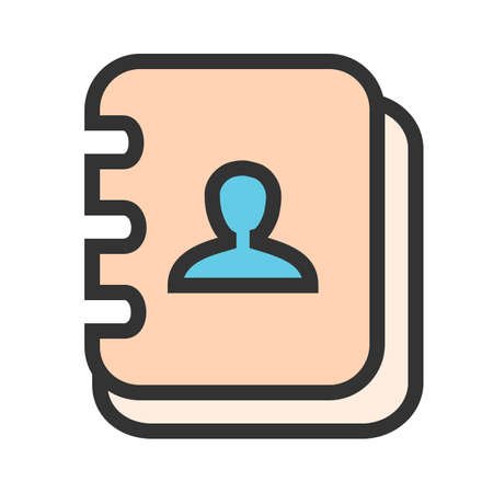 Book, address, pen icon image. Can also be used for business, finance and accounts. Suitable for web apps, mobile apps and print media.のイラスト素材