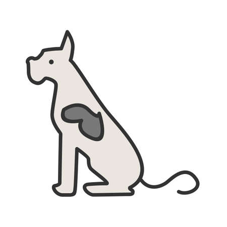 Barking, bulldog,dog icon vector image. Can also be used for Animals and Insects. Suitable for mobile apps, web apps and print media.のイラスト素材