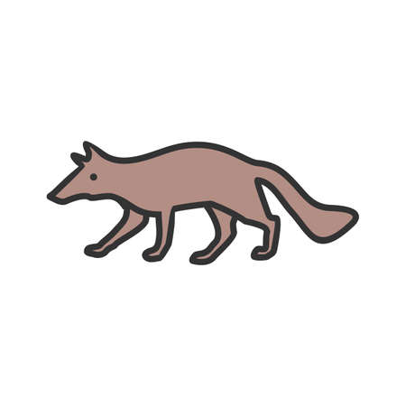 Wolf, wildlife, grey icon vector image. Can also be used for Animals and Insects. Suitable for mobile apps, web apps and print media.のイラスト素材