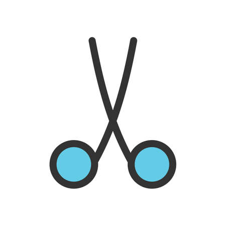 Scissors, cut, tool icon vector image. Can also be used for household objects. Suitable for use on web apps, mobile apps and print media.のイラスト素材