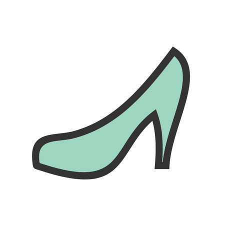 Heels, shoes, fashion icon vector image. Can also be used for household objects. Suitable for use on web apps, mobile apps and print media.のイラスト素材