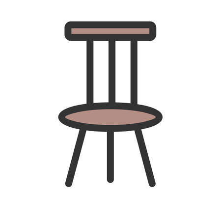 Chair, modern, furniture icon vector image. Can also be used for household objects. Suitable for use on web apps, mobile apps and print media.のイラスト素材
