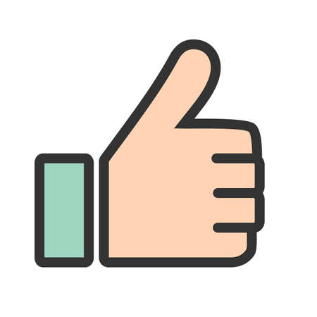 Like, social, facebook icon vector image.Can also be used for user interface. Suitable for mobile apps, web apps and print media.のイラスト素材