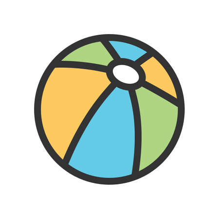 Ball, sport, play icon vector image. Can also be used for summer, recreation and fun. Suitable for use on mobile apps, web apps and print media.のイラスト素材