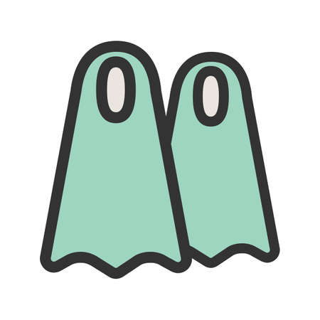 Fins, whale, ocean icon vector image. Can also be used for summer, recreation and fun. Suitable for use on mobile apps, web apps and print media.のイラスト素材