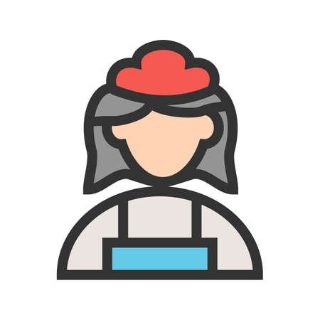 Cleaning, maid, service icon vector image. Can also be used for professionals. Suitable for web apps, mobile apps and print media.のイラスト素材