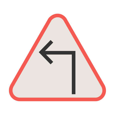 Arrow, sign, sharp icon vector image. Can also be used for traffic signs. Suitable for web apps, mobile apps and print media.のイラスト素材