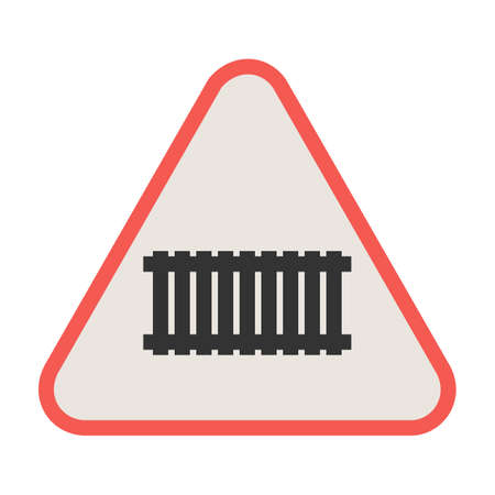 Rail, train, railway icon vector image. Can also be used for traffic signs. Suitable for web apps, mobile apps and print media.のイラスト素材