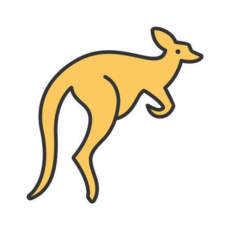 Kangaroo, australia, pouch icon vector image. Can also be used for Animals and Insects. Suitable for mobile apps, web apps and print media.のイラスト素材
