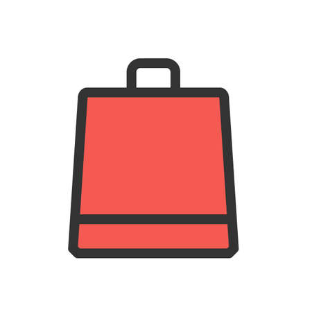 Shopping, bag, retail icon vector image. Can also be used for household objects. Suitable for use on web apps, mobile apps and print media.のイラスト素材