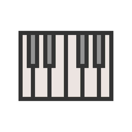 Piano, keyboard, music icon vector image. Can also be used for multimedia.のイラスト素材