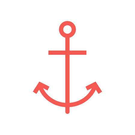 Anchor, ship, boat icon vector image. Can also be used for summer, recreation and fun. Suitable for use on mobile apps, web apps and print media.のイラスト素材