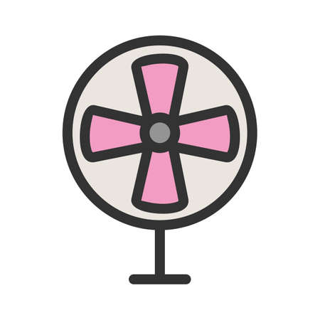 Fan, electric, table icon vector image.Can also be used for home electronics and appliances. Suitable for mobile apps, web apps and print media.のイラスト素材