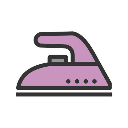 Iron, ironing, electric icon vector image.Can also be used for home electronics and appliances. Suitable for mobile apps, web apps and print media.のイラスト素材