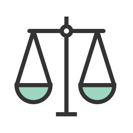 Justice, scale, law icon vector image.Can also be used for law and order. Suitable for mobile apps, web apps and print media.のイラスト素材