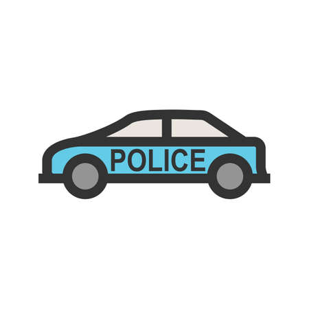 Police, car, van icon vector image.Can also be used for law and order. Suitable for mobile apps, web apps and print media.のイラスト素材
