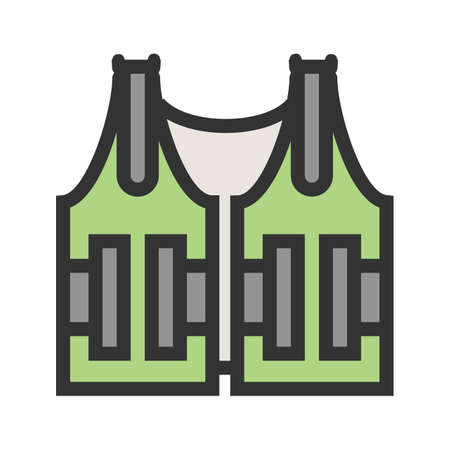 Vest, police, bullet icon vector image.Can also be used for law and order. Suitable for mobile apps, web apps and print media.のイラスト素材