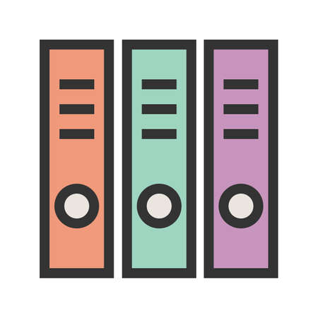 Files, cabinet, archive vector illustration.のイラスト素材