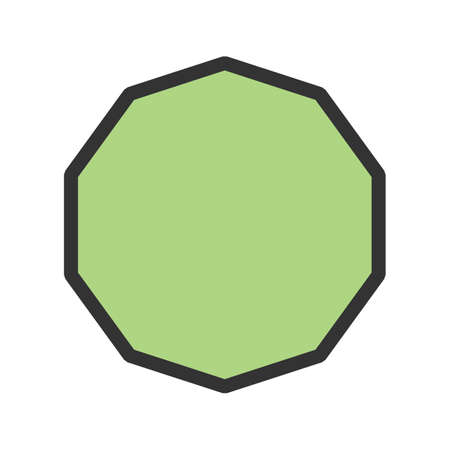 Geometric, decagon, design icon vector image. Can also be used for shapes and geometry. Suitable for use on web apps, mobile apps and print media.のイラスト素材