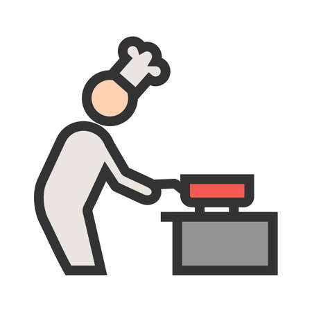 Cooking, kitchen, food icon vector image. Can also be used for activities. Suitable for use on web apps, mobile apps and print media.のイラスト素材