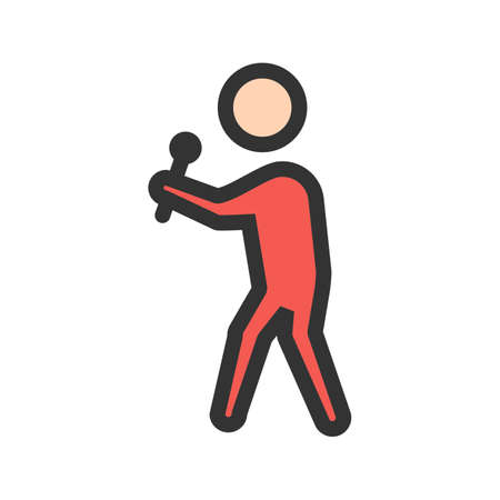 Singing, microphone, music icon vector image. Can also be used for activities. Suitable for use on web apps, mobile apps and print media.のイラスト素材
