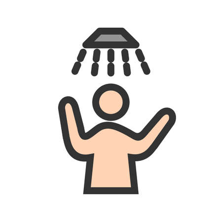 Shower, hair, bath icon vector image. Can also be used for activities. Suitable for use on web apps, mobile apps and print media.のイラスト素材