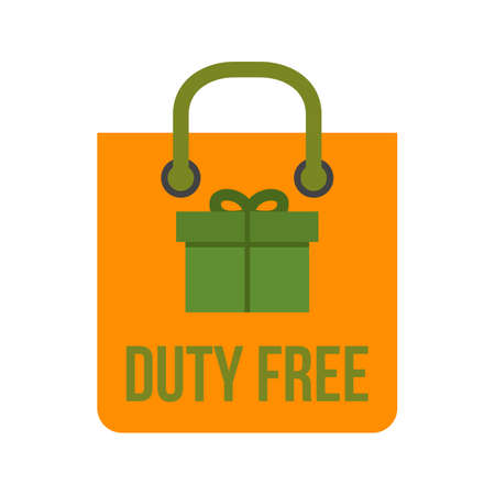 Free, duty, airport icon vector image. Can also be used for airport. Suitable for mobile apps, web apps and print media.のイラスト素材