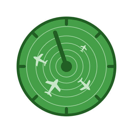 Radar, screen, airport icon vector image. Can also be used for airport. Suitable for use on web apps, mobile apps and print media.のイラスト素材