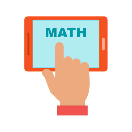 Mobile, digital, maths icon vector image. Can also be used for Math Symbols. Suitable for use on web apps, mobile apps and print media.のイラスト素材