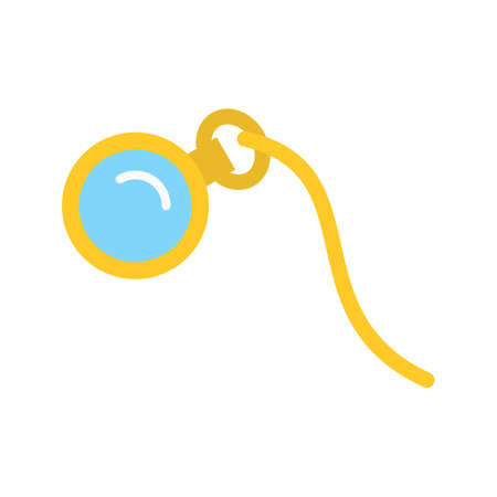 Monocle, hat, fashion icon vector image. Can also be used for Mens Accessories. Suitable for use on web apps, mobile apps and print media.のイラスト素材