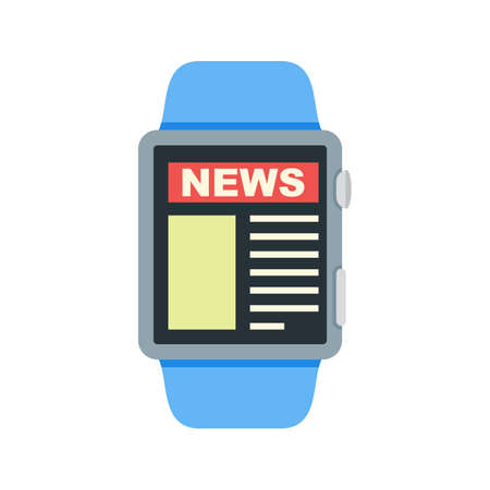 News, app, smart icon vector image. Can also be used for Smart Watch. Suitable for mobile apps, web apps and print media.のイラスト素材